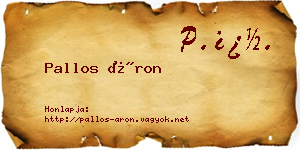 Pallos Áron névjegykártya